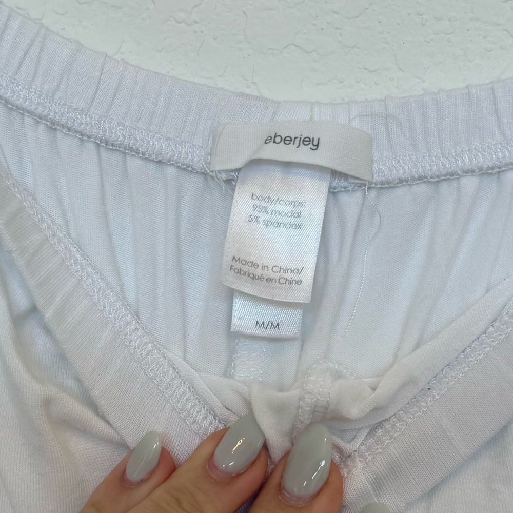 Eberjey Gisele Pajama Shorts Set, White Medium - Picture 5 of 5